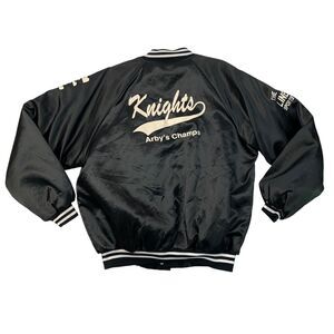 Vintage Hartwell Varsity Jacket Mens XL Nylon Pace Academy Knights Arby's Champs
